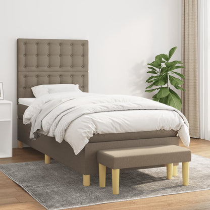 Box Spring Postel S Matrací Textil Taupe