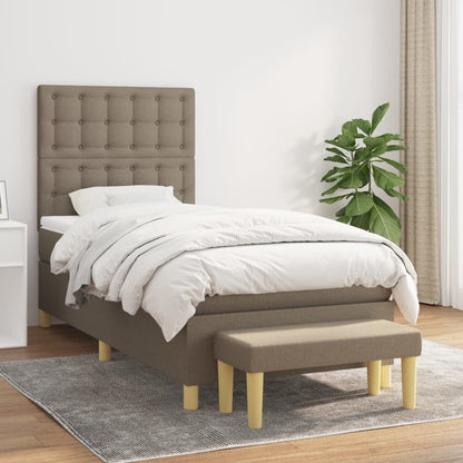Box Spring Postel S Matrací Textil Taupe