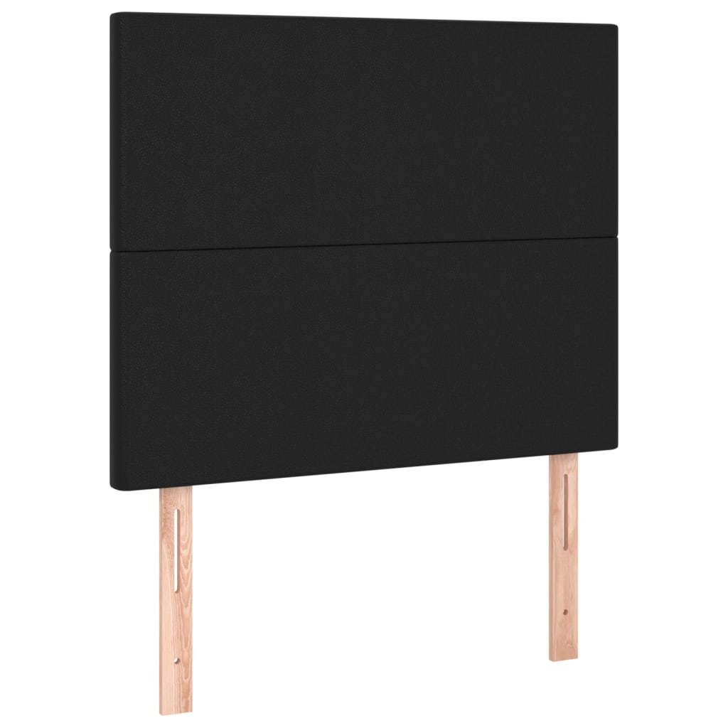 Box Spring Postel S Matrací Černá Umělá Kůže Černá