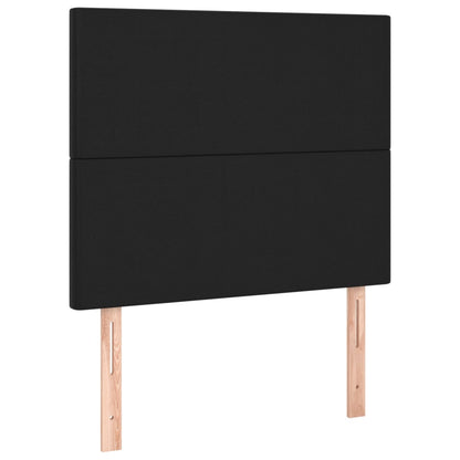 Box Spring Postel S Matrací Černá Umělá Kůže Černá
