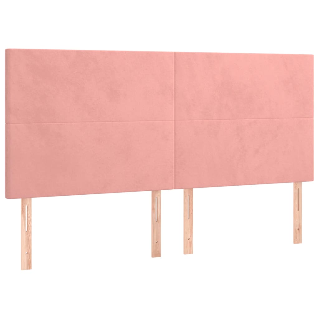 Box Spring Postel S Matrací Růžová 180X200 Cm Samet