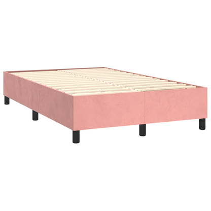 Box Spring Postel S Matrací Samet Růžová