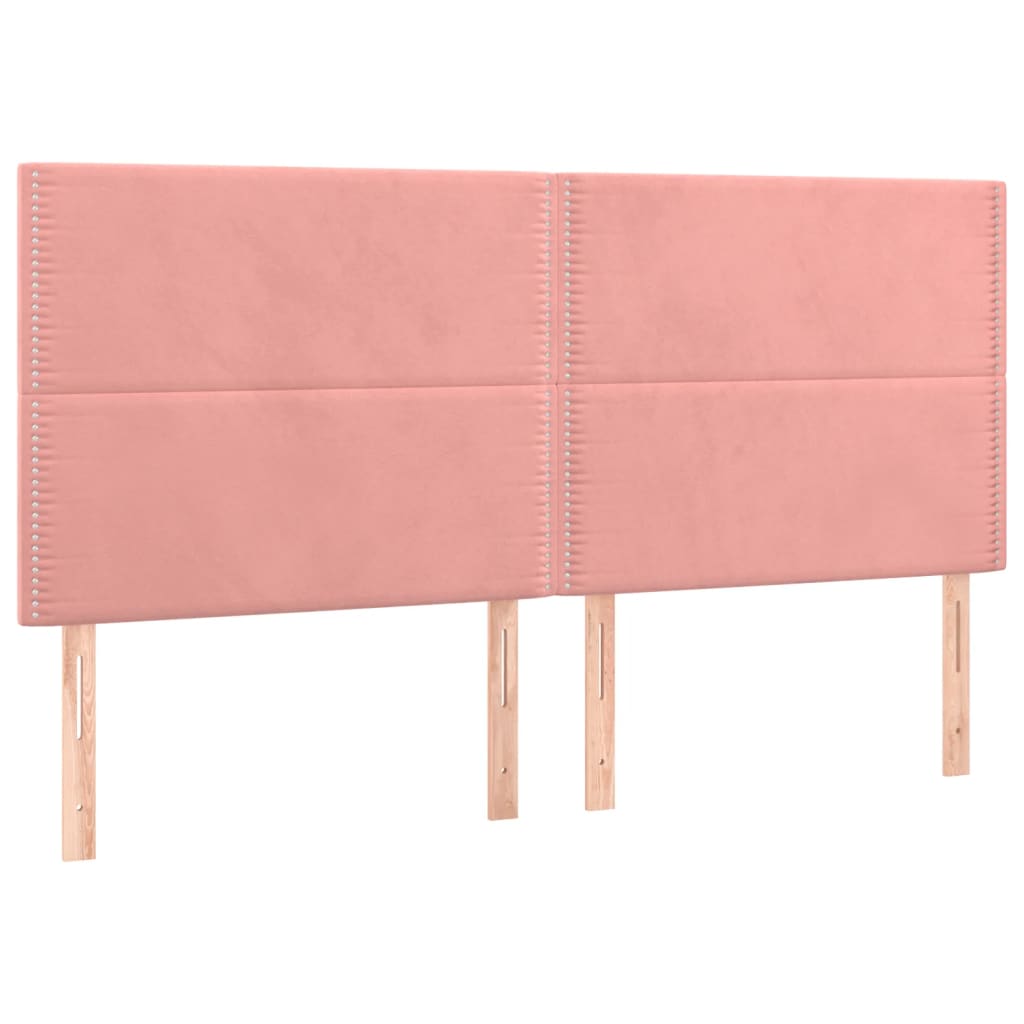 Box Spring Postel S Matrací Růžová 160X200 Cm Samet