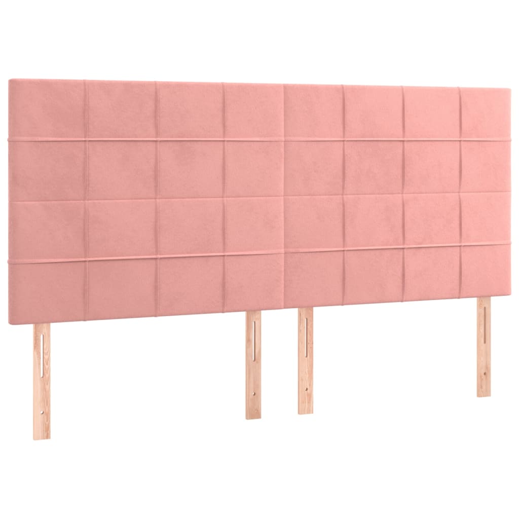 Box Spring Postel S Matrací Růžová 200X200 Cm Samet