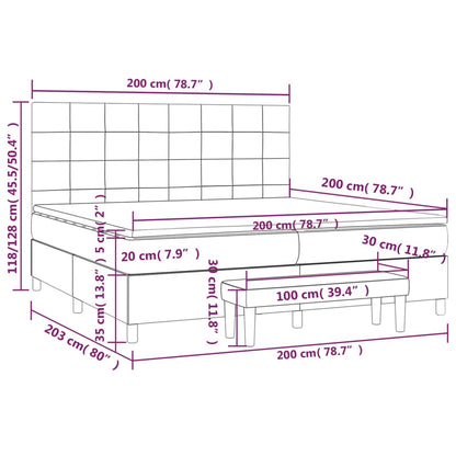 Box Spring Postel S Matrací Růžová 200X200 Cm Samet