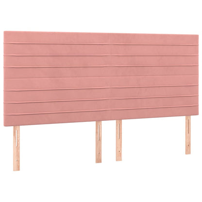 Box Spring Postel S Matrací Růžová 180X200 Cm Samet