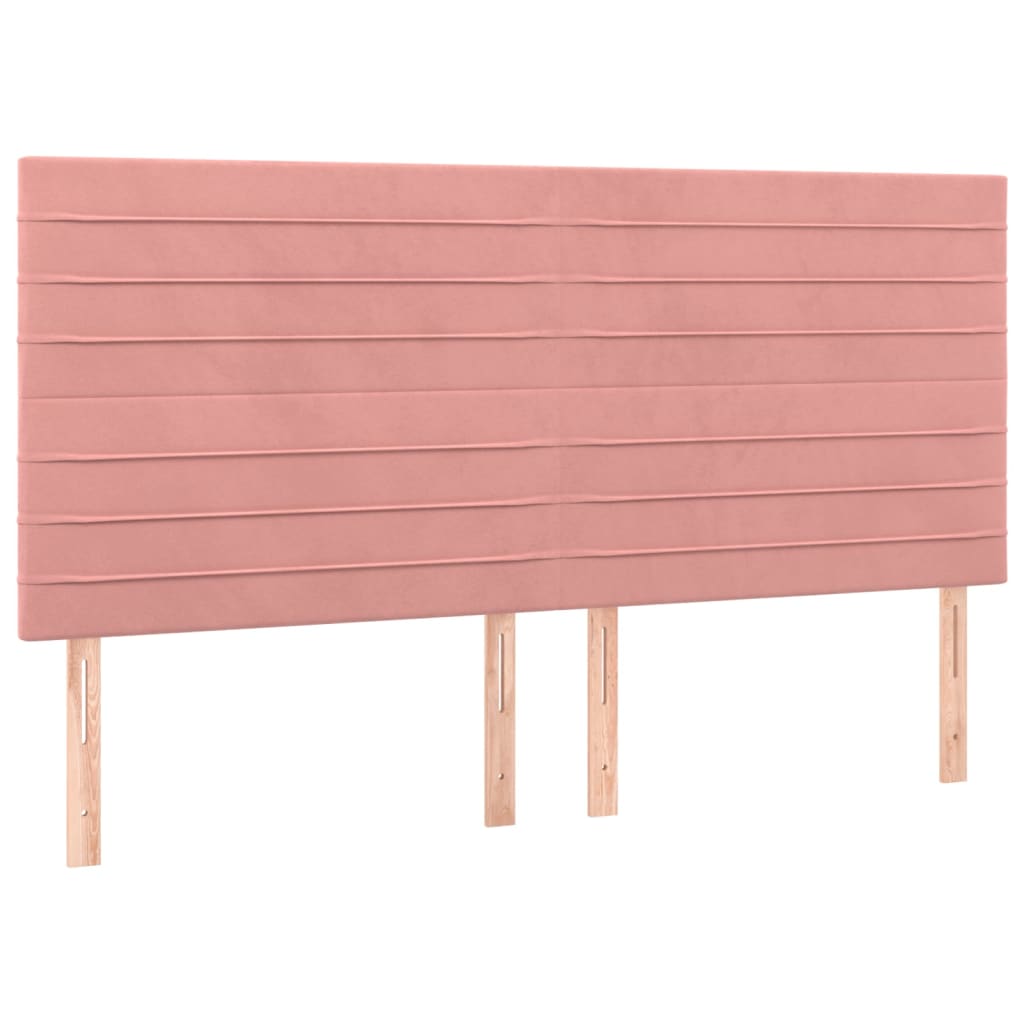 Box Spring Postel S Matrací Růžová 200X200 Cm Samet