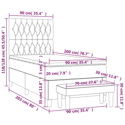Box Spring Postel S Matrací Samet Tmavě Zelená