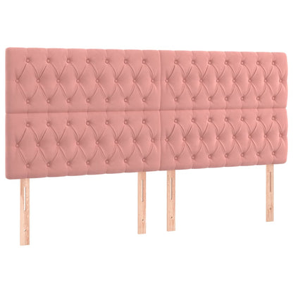 Box Spring Postel S Matrací Růžová 180X200 Cm Samet