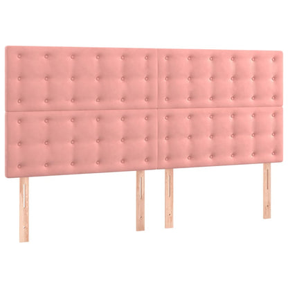 Box Spring Postel S Matrací Růžová 160X200 Cm Samet