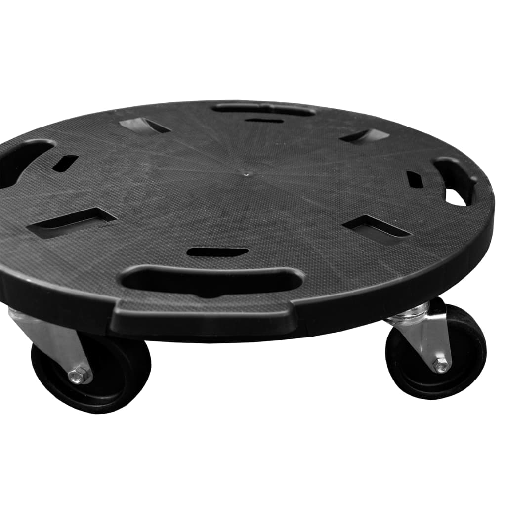 Vozíky Na Rostliny Na Kolečkách 3 Ks Průměr 40 Cm Černé 275 Kg