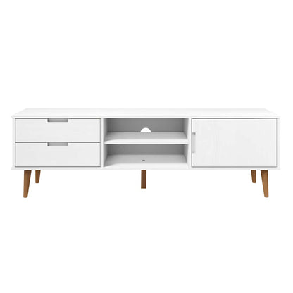 Tv Stolek Molde Bílý 158 X 40 X 49 Cm Masivní Borové Dřevo