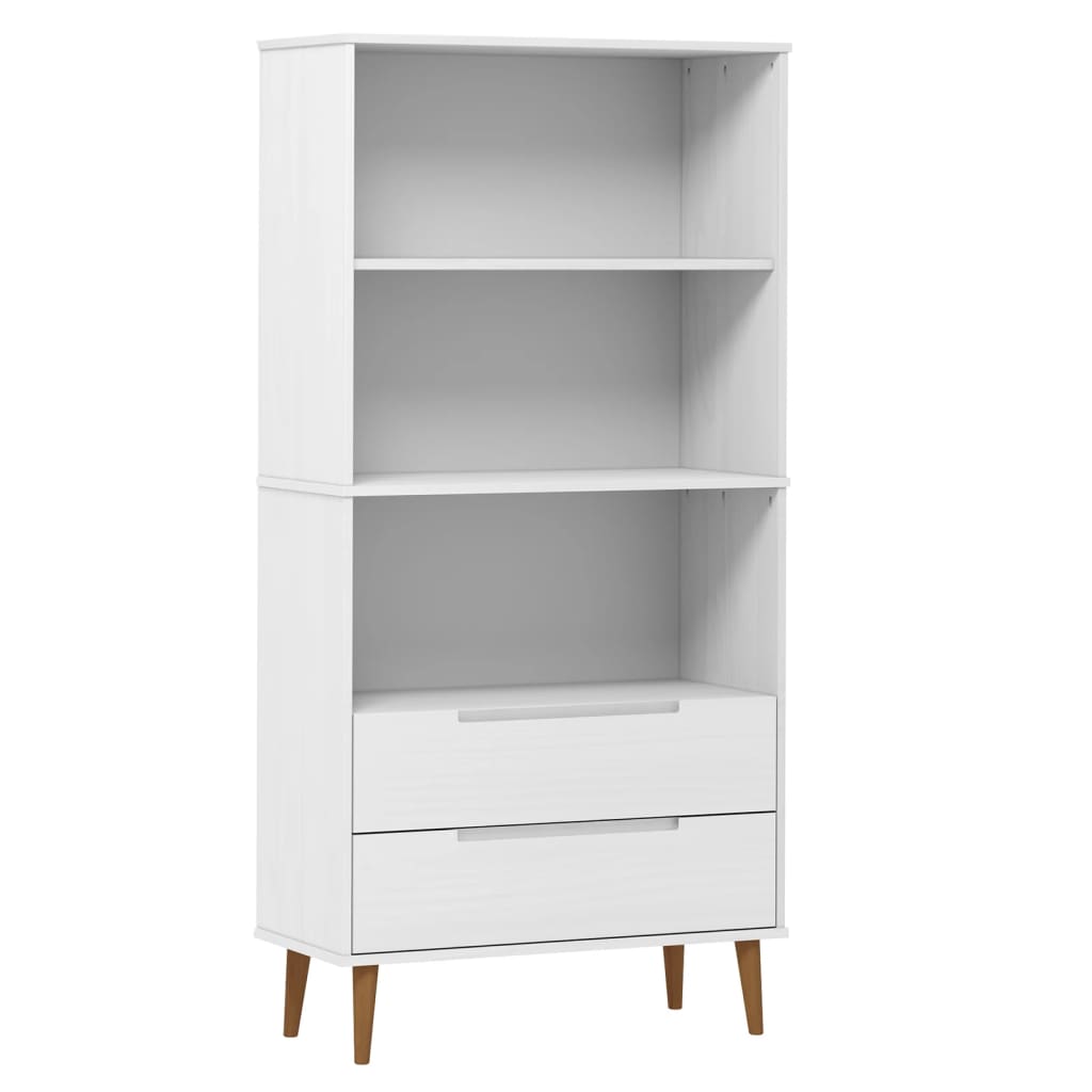 Knihovna Molde 85 X 35 X 170,5 Cm Masivní Borové Dřevo