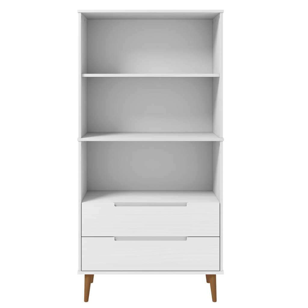 Knihovna Molde 85 X 35 X 170,5 Cm Masivní Borové Dřevo