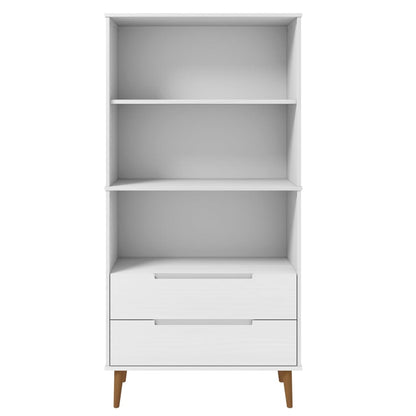 Knihovna Molde 85 X 35 X 170,5 Cm Masivní Borové Dřevo
