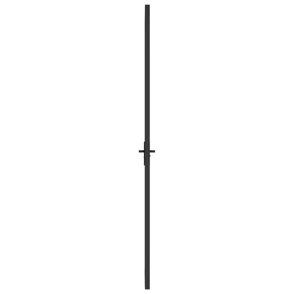 Interiérové Dveře 102,5 X 201,5 Cm Černé Matné Sklo A Hliník Černá A Mléčná