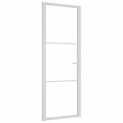 Interiérové Dveře 76 X 201,5 Cm Bílé Esg Sklo A Hliník Bílá A Průhledná