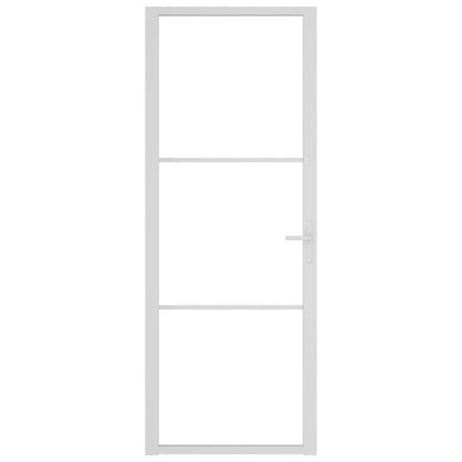 Interiérové Dveře 76 X 201,5 Cm Bílé Esg Sklo A Hliník Bílá A Průhledná