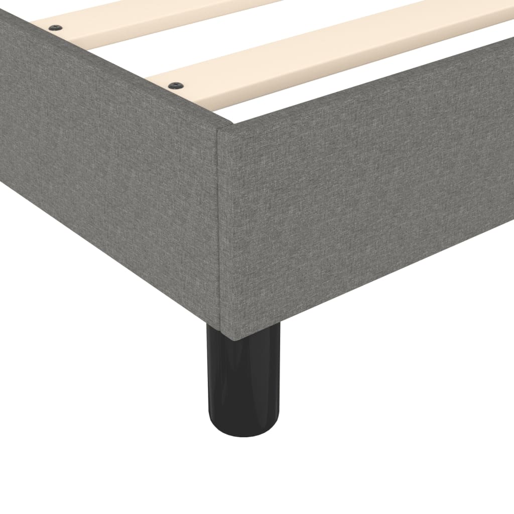 Box Spring Postel S Matrací Textil Tmavě Šedá