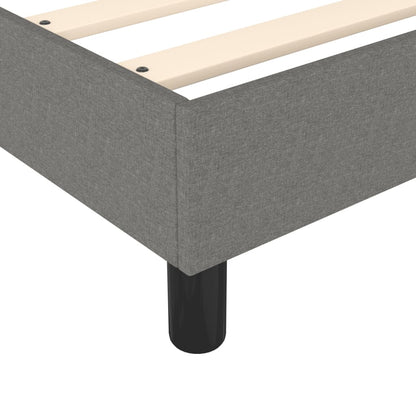 Box Spring Postel S Matrací Textil Tmavě Šedá