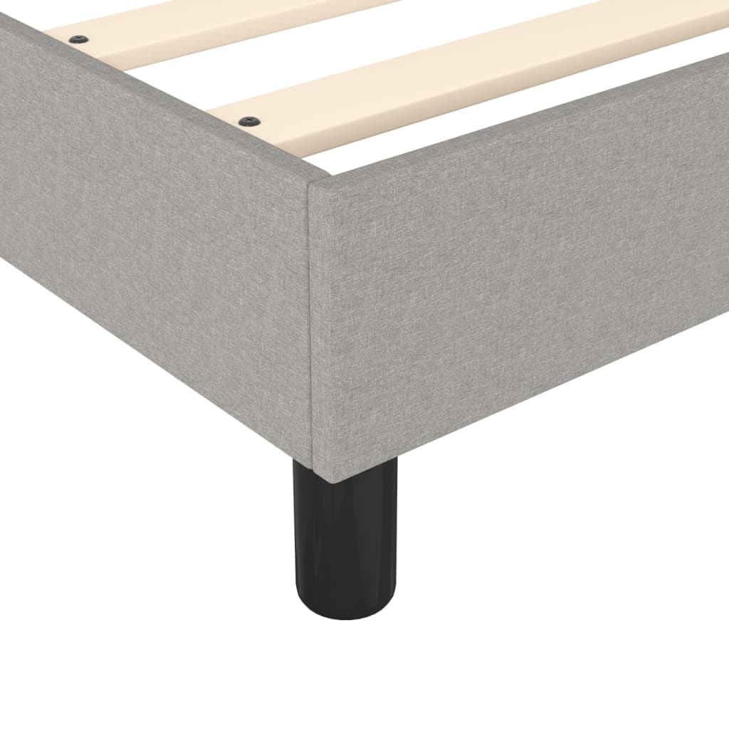 Box Spring Postel S Matrací Textil Světle Šedá