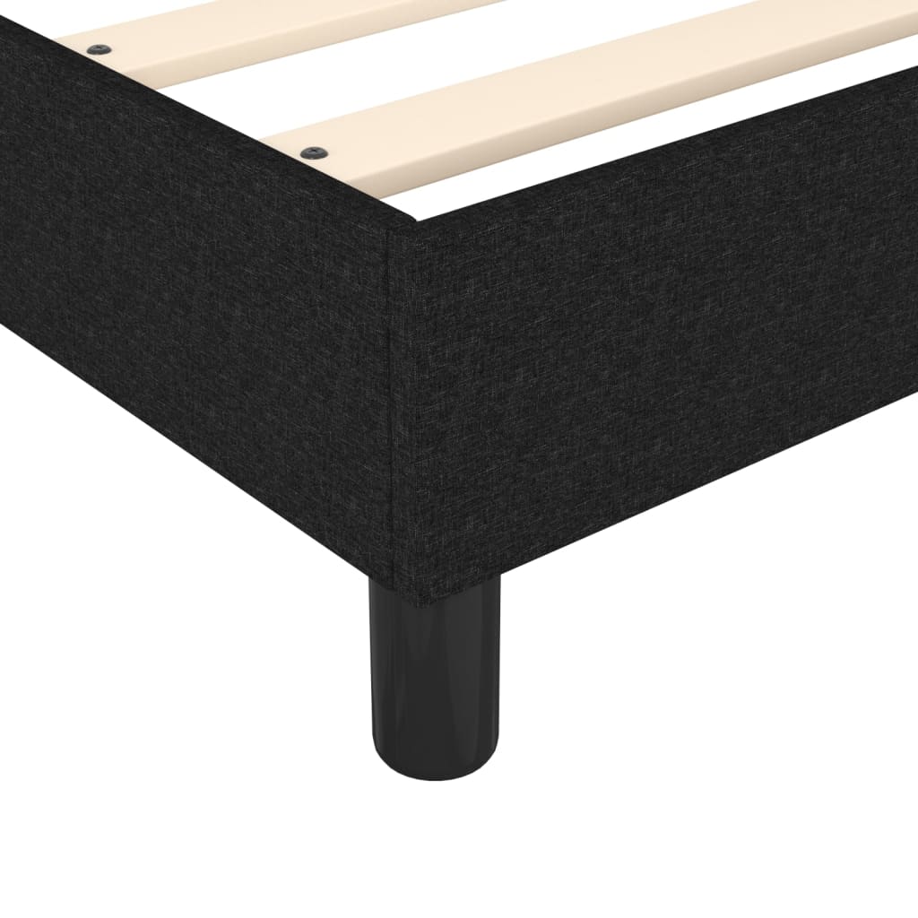 Box Spring Postel S Matrací Černá Textil Černá