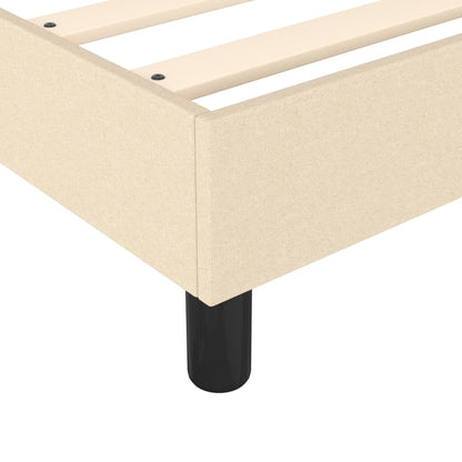 Box Spring Postel S Matrací Textil Krémová