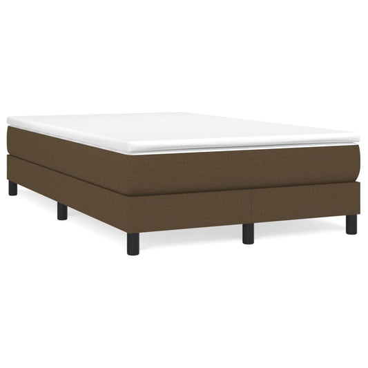 Box Spring Postel S Matrací Textil Tmavě Hnědá