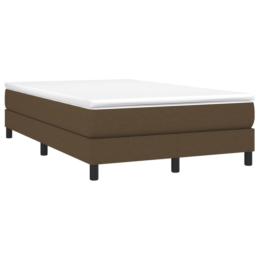 Box Spring Postel S Matrací Textil Tmavě Hnědá