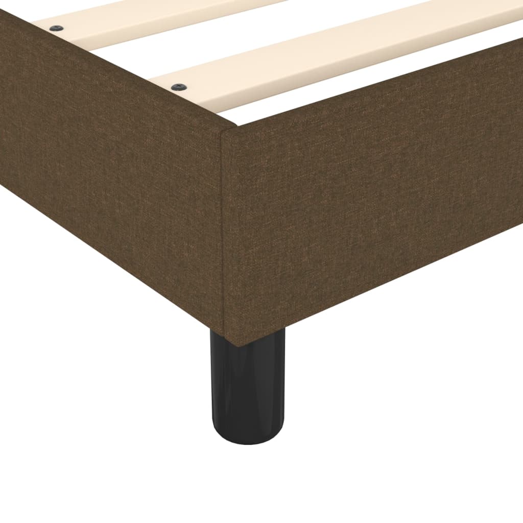 Box Spring Postel S Matrací Textil Tmavě Hnědá