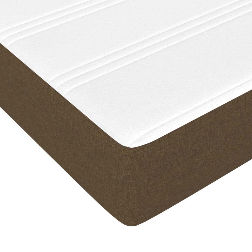 Box Spring Postel S Matrací Textil Tmavě Hnědá