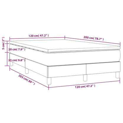Box Spring Postel S Matrací Textil Tmavě Hnědá