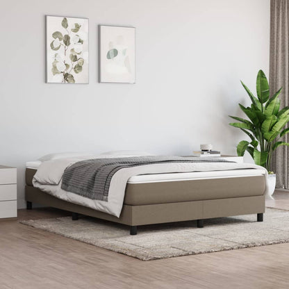 Box Spring Postel S Matrací Textil Taupe