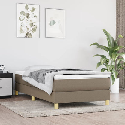Box Spring Postel S Matrací Textil Taupe