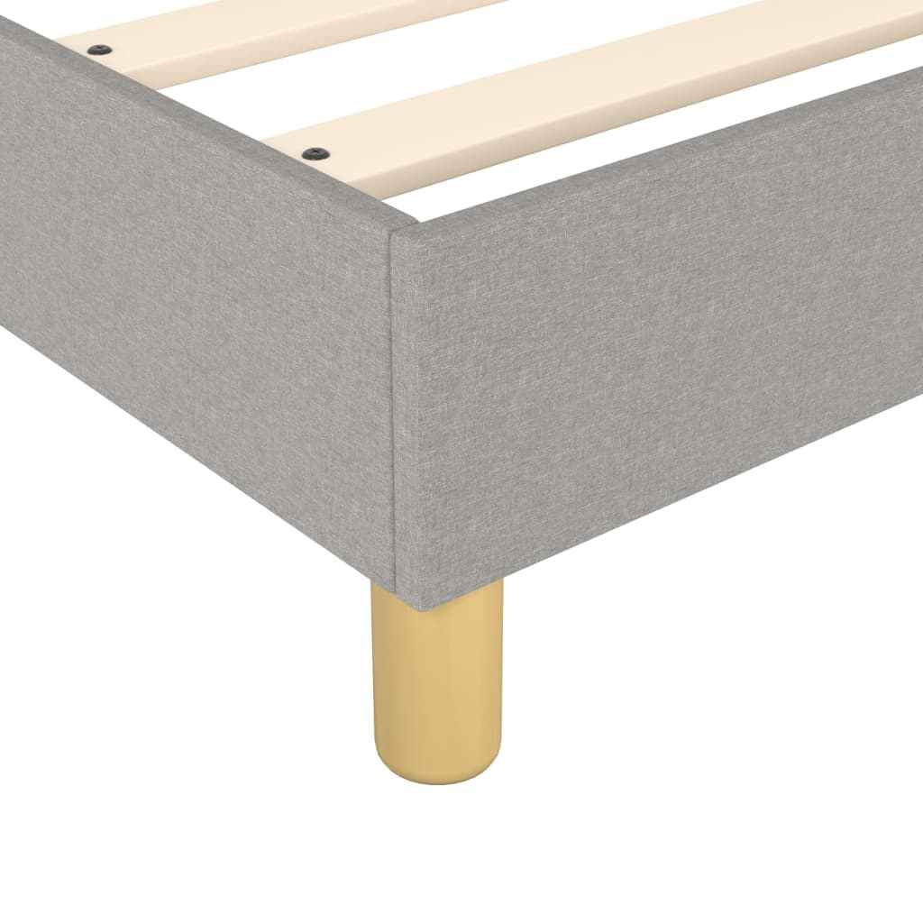Box Spring Postel S Matrací Textil Světle Šedá