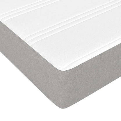 Box Spring Postel S Matrací Textil Světle Šedá