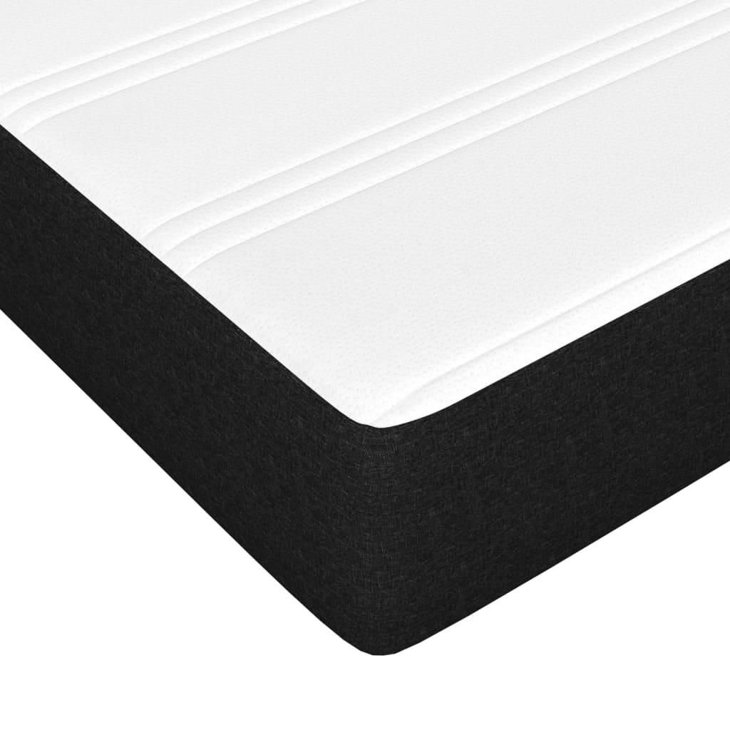 Box Spring Postel S Matrací Černá Textil Černá