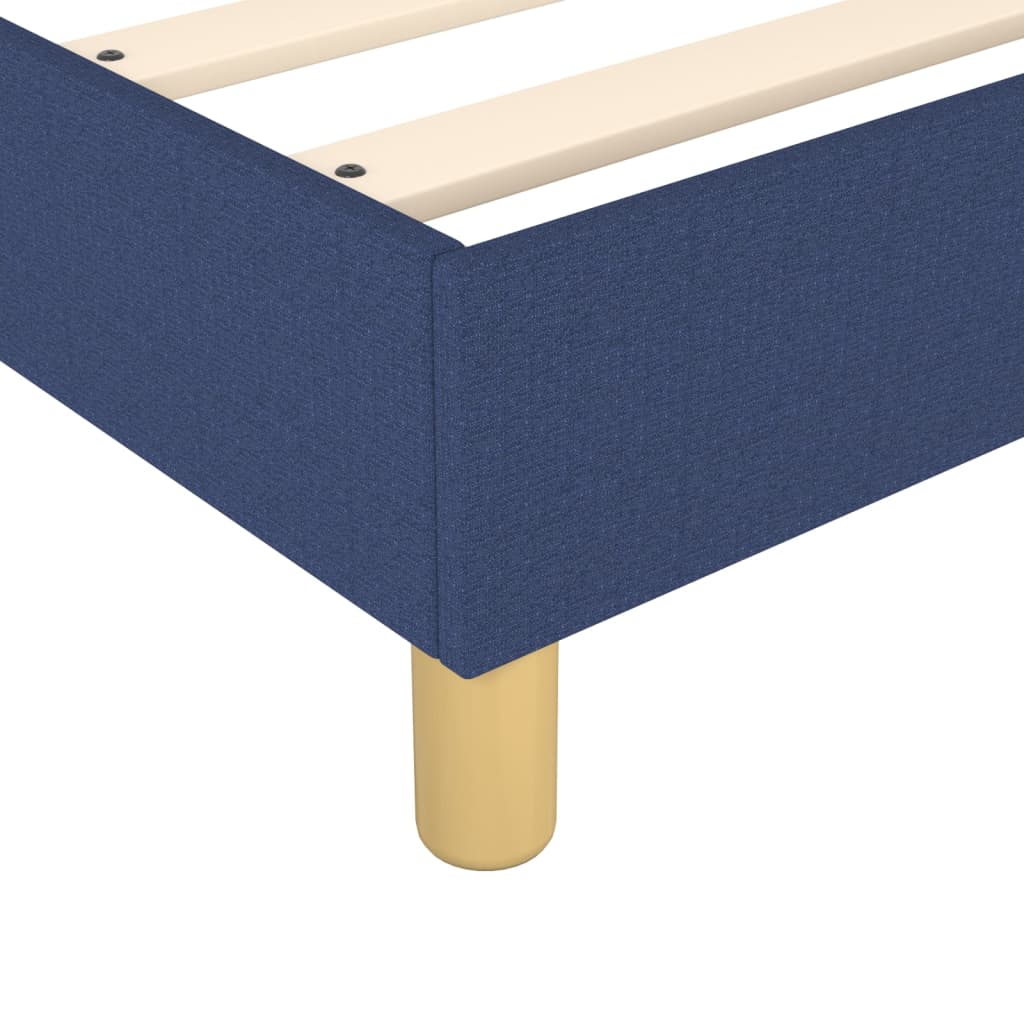 Box Spring Postel S Matrací Textil Modrá