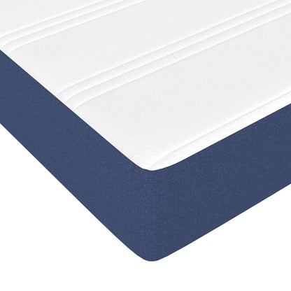 Box Spring Postel S Matrací Textil Modrá