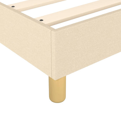Box Spring Postel S Matrací Textil Krémová