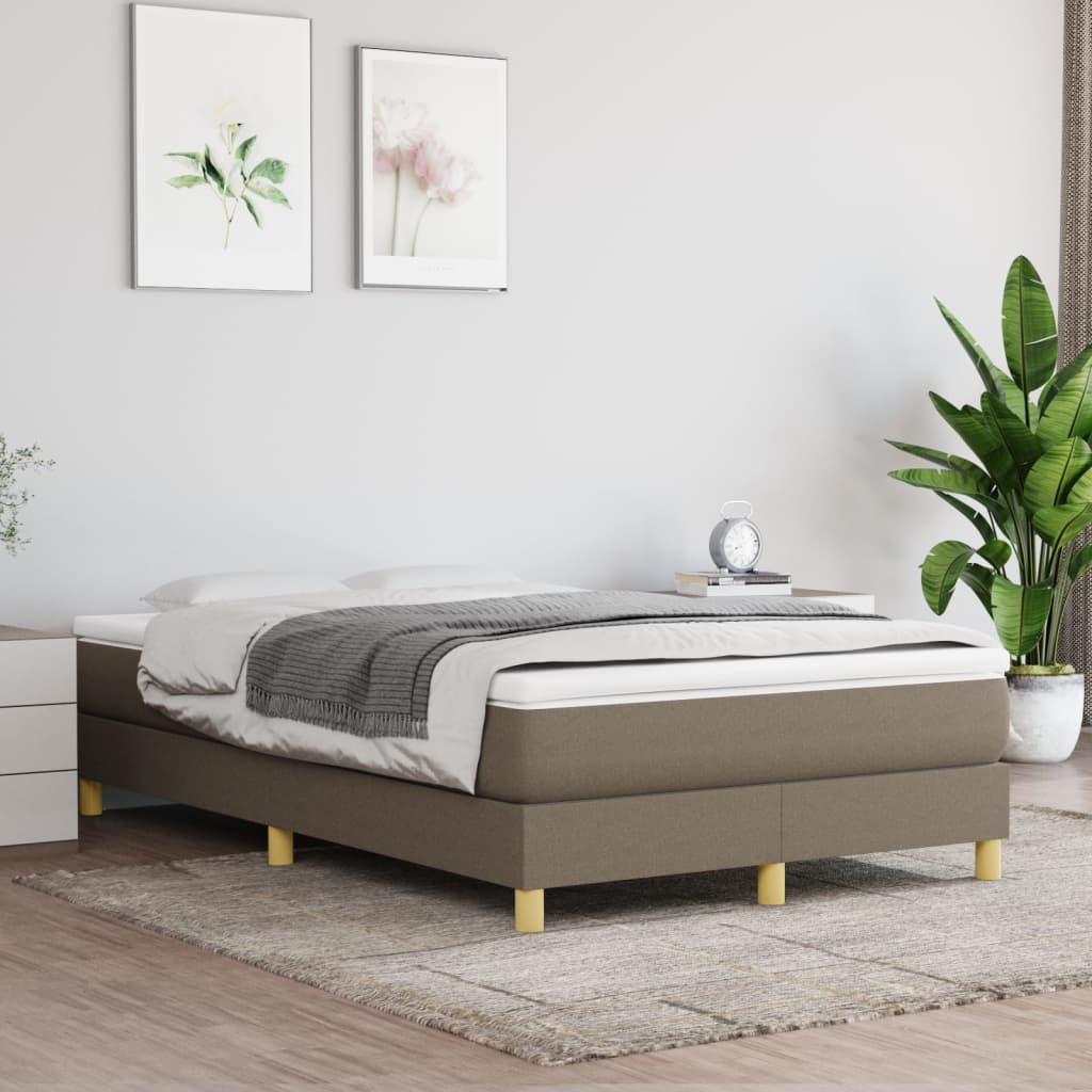 Box Spring Postel S Matrací Textil Taupe