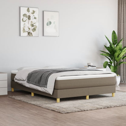 Box Spring Postel S Matrací Textil Taupe