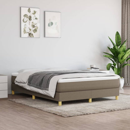 Box Spring Postel S Matrací Textil Taupe