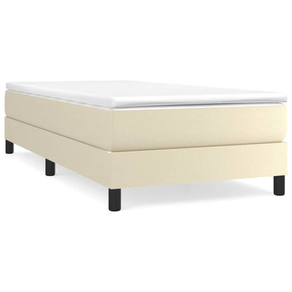 Box Spring Postel S Matrací Krémová 80 X 200 Cm Umělá Kůže
