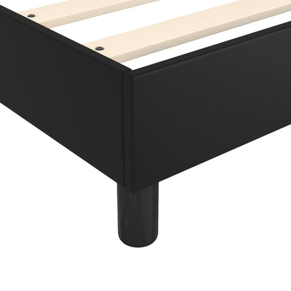 Box Spring Postel S Matrací Černá Umělá Kůže Černá
