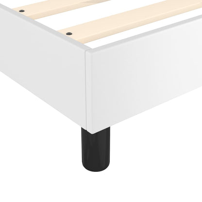 Box Spring Postel S Matrací Umělá Kůže Bílá