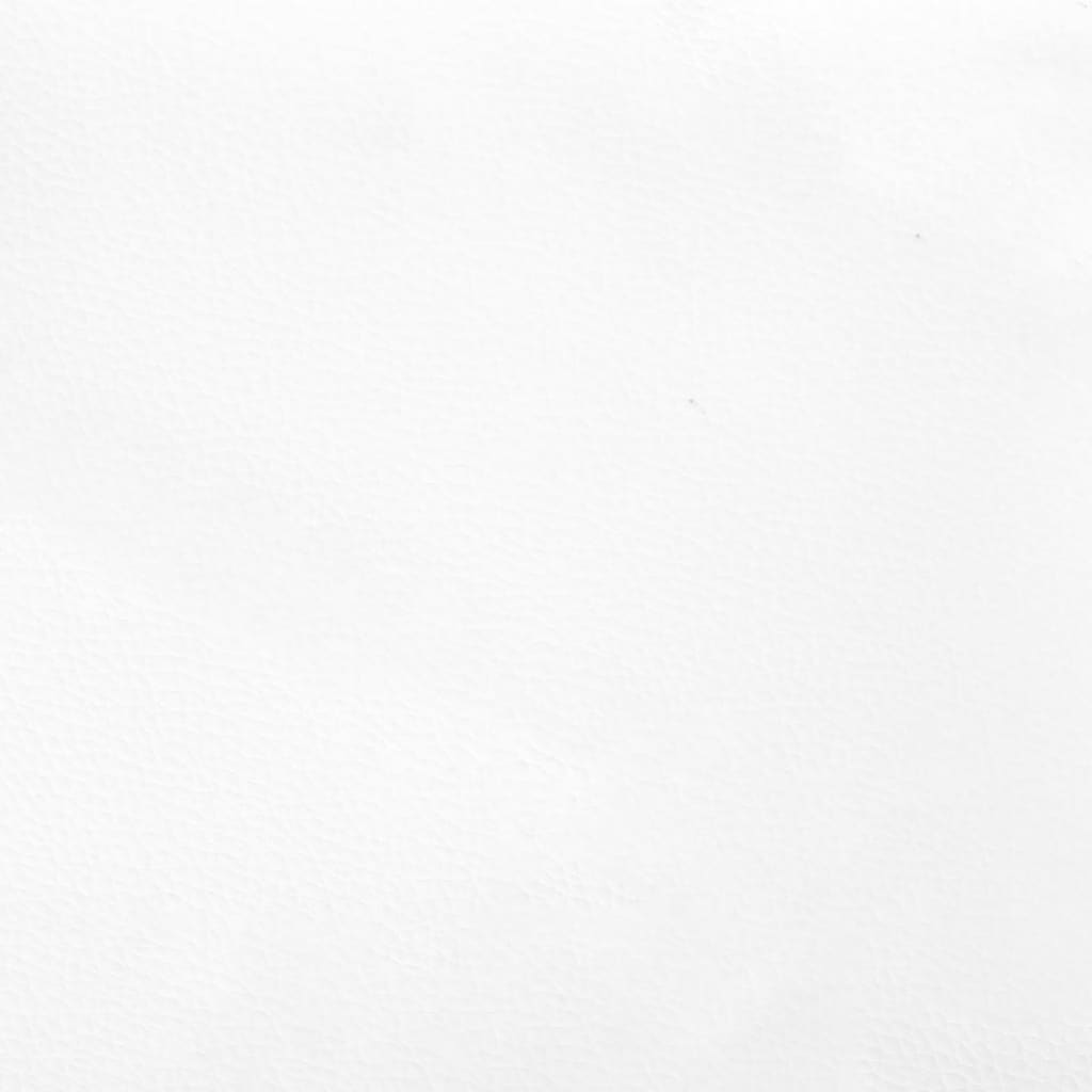 Box Spring Postel S Matrací Umělá Kůže Bílá