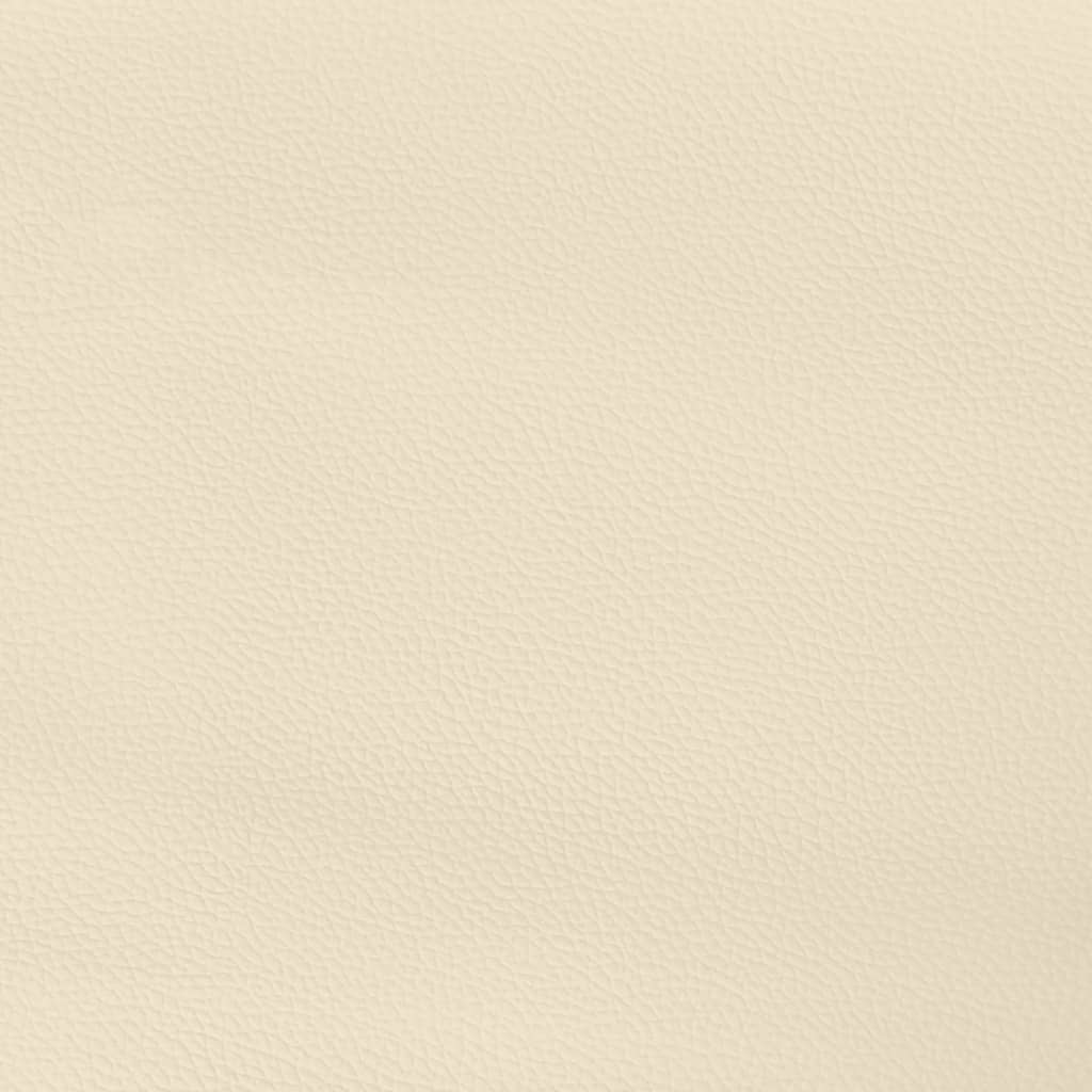 Box Spring Postel S Matrací Krémová 90X200 Cm Umělá Kůže