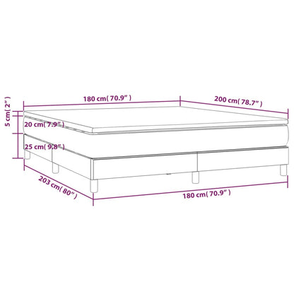 Box Spring Postel S Matrací Krémová 180X200 Cm Umělá Kůže