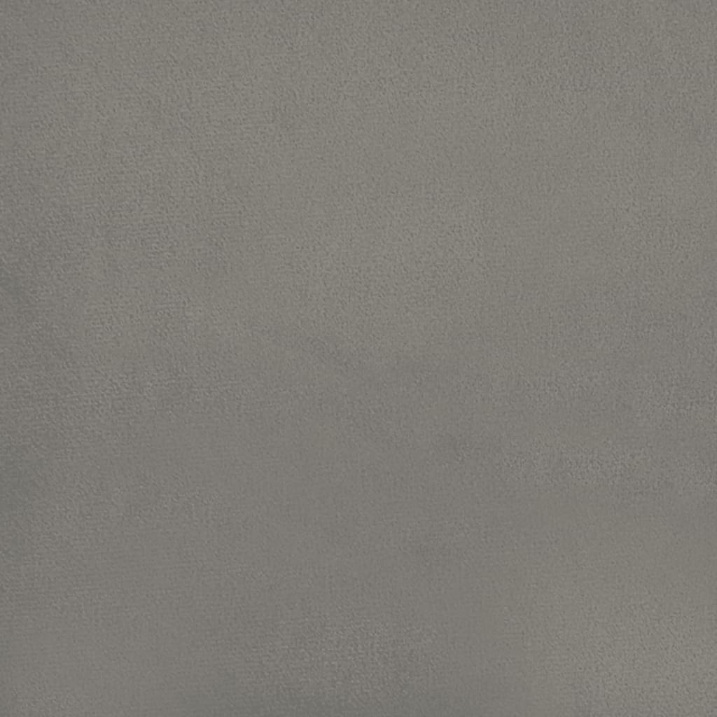 Box Spring Postel S Matrací Světle Šedá 100X200 Cm Samet